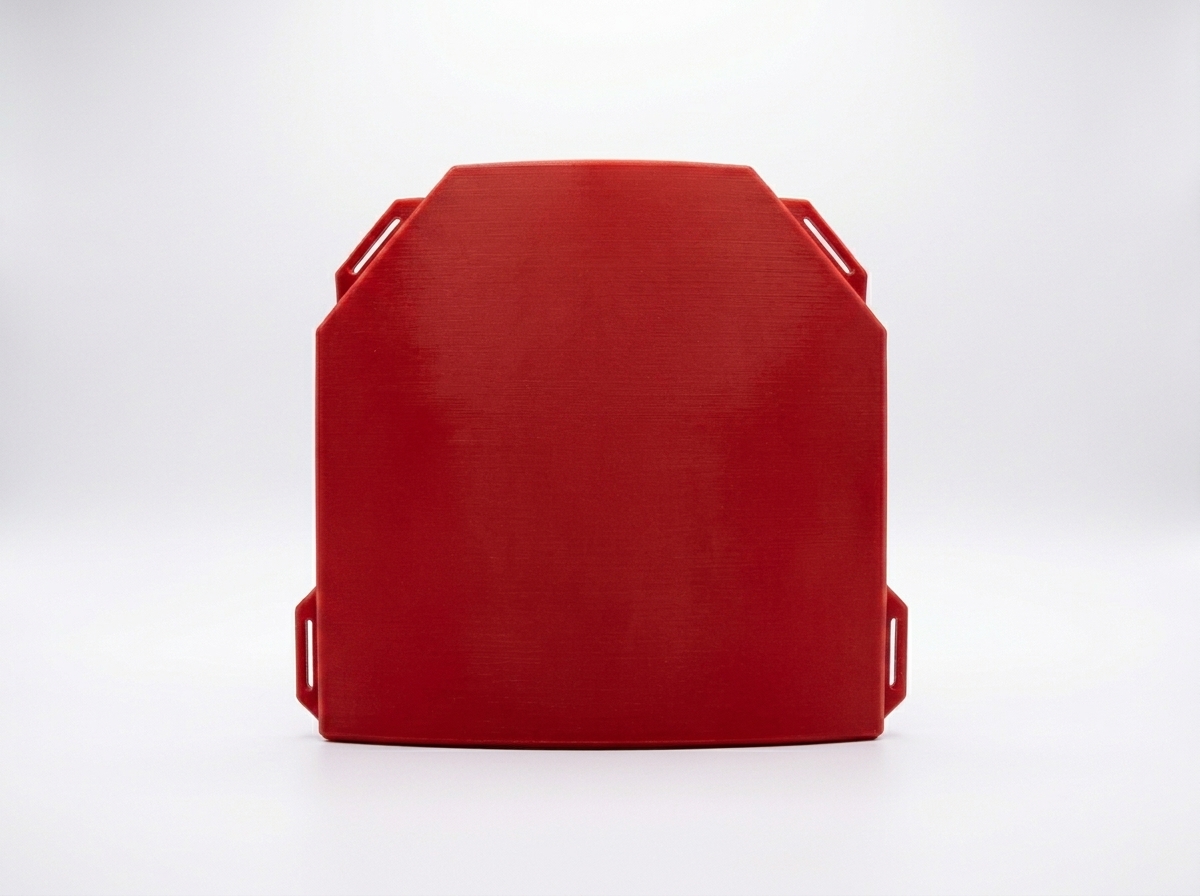 Frost Vest front view — red rigid cooling plate