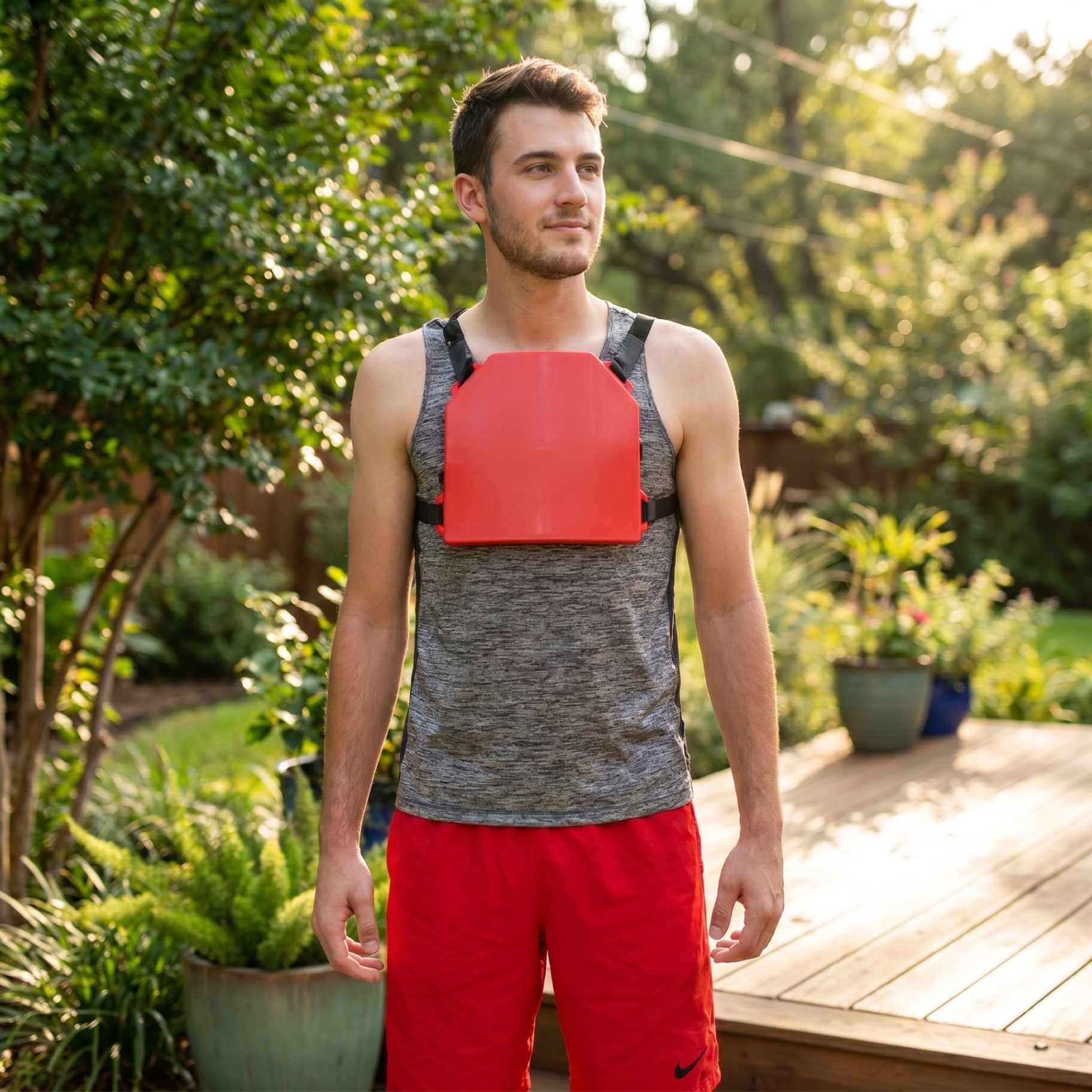 Person wearing Frost Vest outdoors